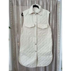 H&M Winter White Quilted Vest